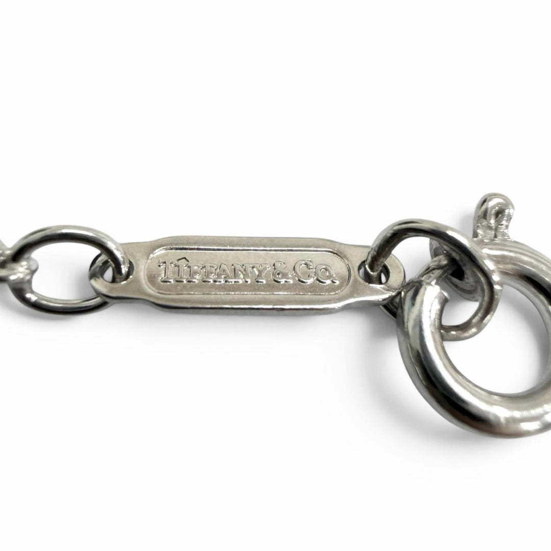 Great TIFFANY&Co. Necklace Atlas Open Medallion White gold 750 Women