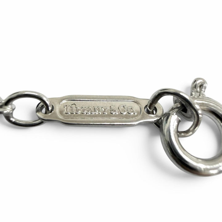 Great TIFFANY&Co. Necklace Atlas Open Medallion White gold 750 Women