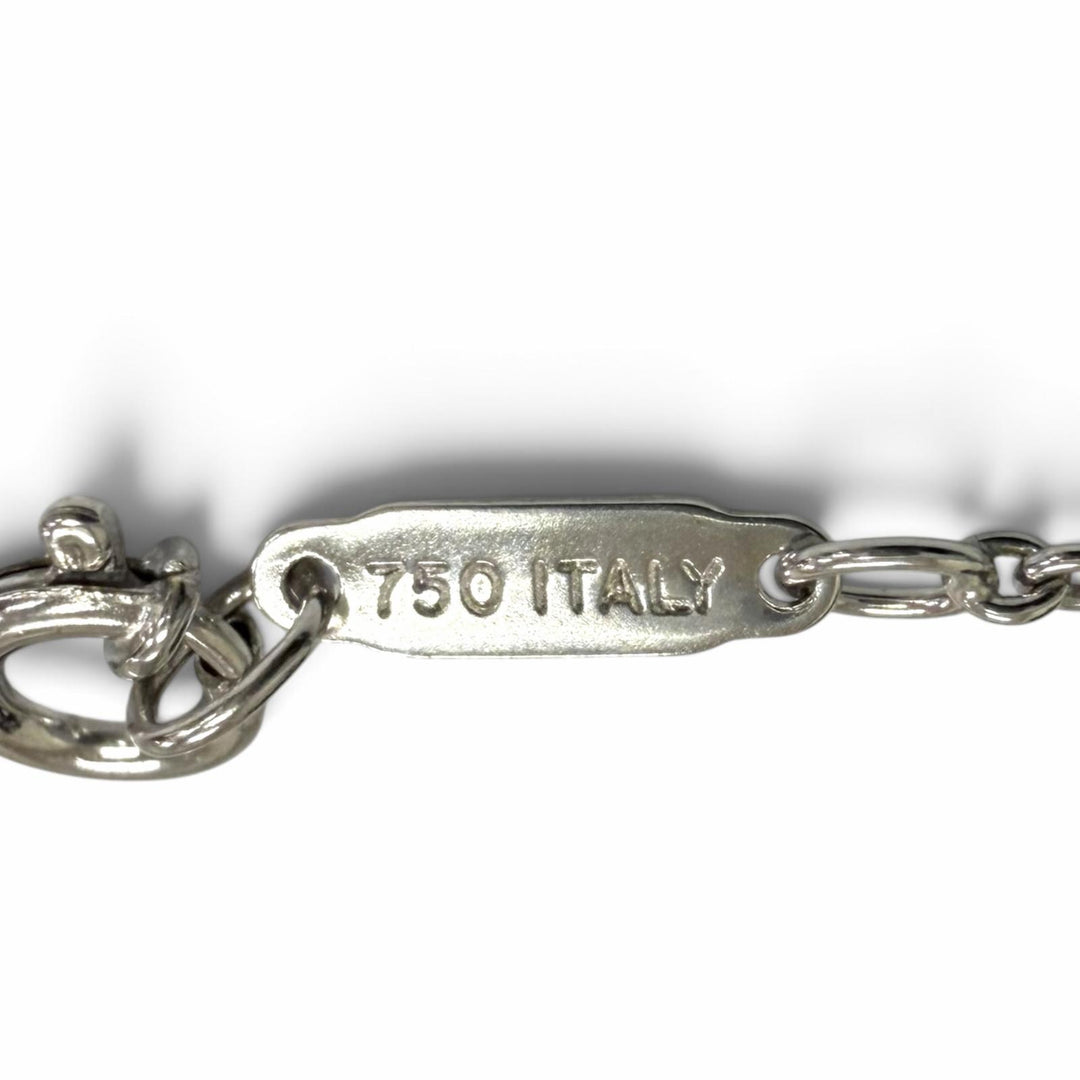 Great TIFFANY&Co. Necklace Atlas Open Medallion White gold 750 Women