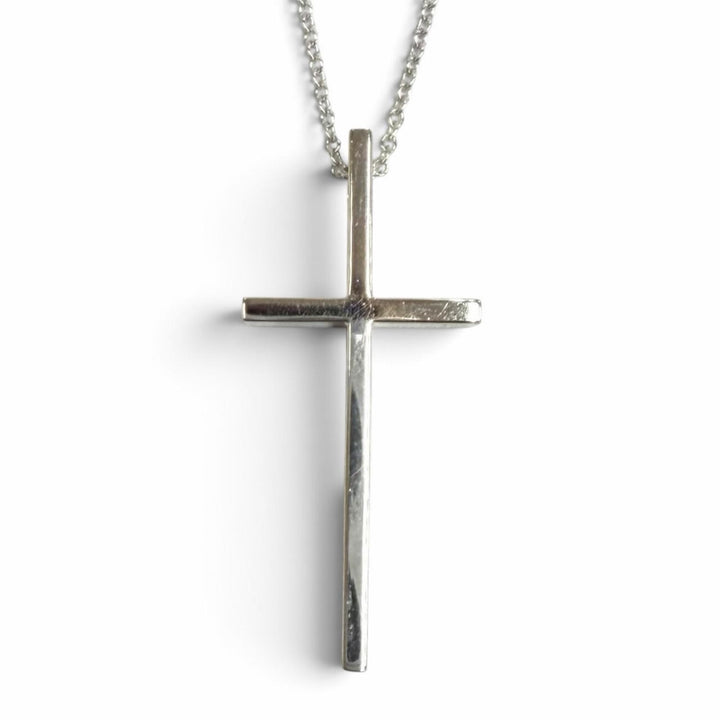 Great TIFFANY&Co. Necklace cross White gold 750(WG) Women