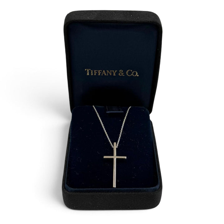 Great TIFFANY&Co. Necklace cross White gold 750(WG) Women