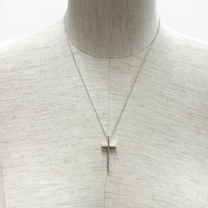 Great TIFFANY&Co. Necklace cross White gold 750(WG) Women