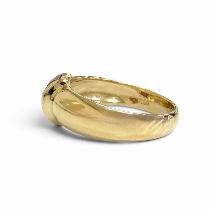 Excellent TIFFANY&Co. Ring ring Stackable 3-Piece Ruby Ring, 750 (Yellow Gold)