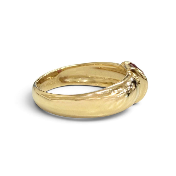 Excellent TIFFANY&Co. Ring ring Stackable 3-Piece Ruby Ring, 750 (Yellow Gold)