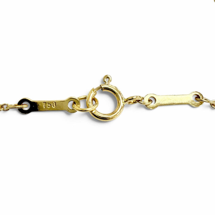 Great TIFFANY&Co. Teardrop Mini Pave Diamond Necklace in 750 (Yellow Gold)