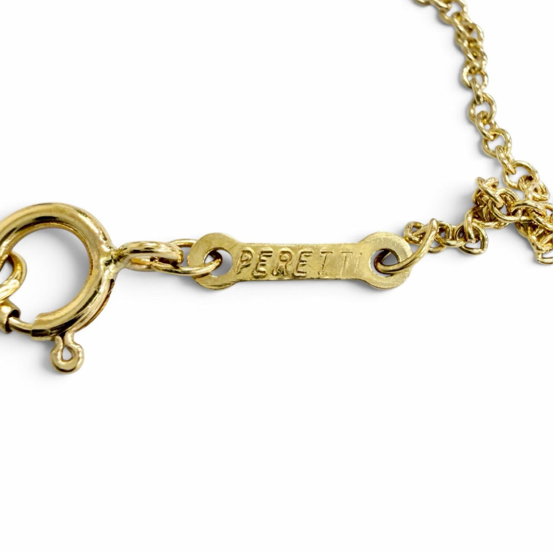 Great TIFFANY&Co. Teardrop Mini Pave Diamond Necklace in 750 (Yellow Gold)