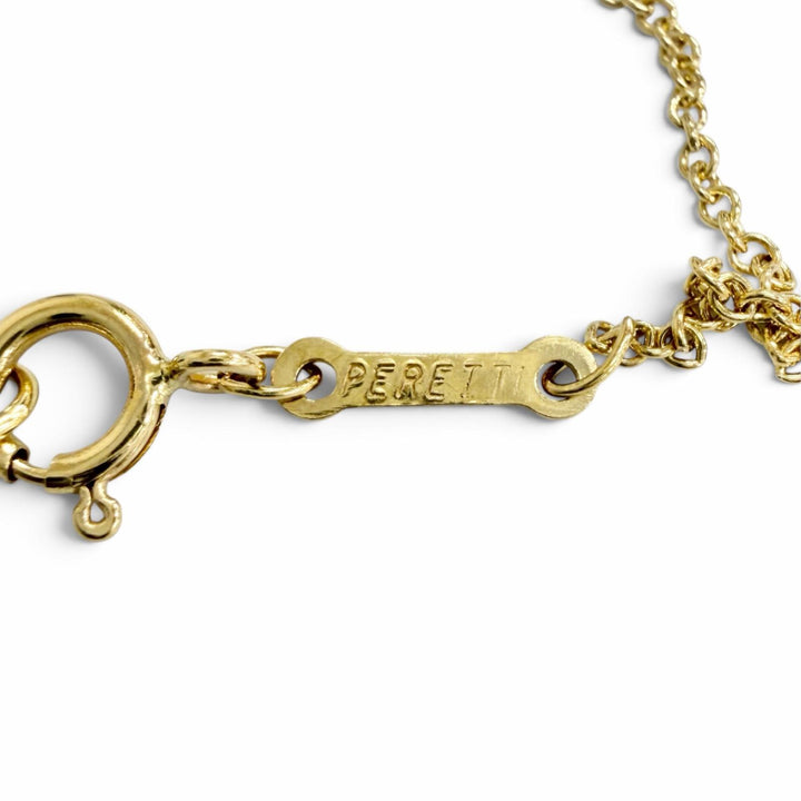 Great TIFFANY&Co. Teardrop Mini Pave Diamond Necklace in 750 (Yellow Gold)