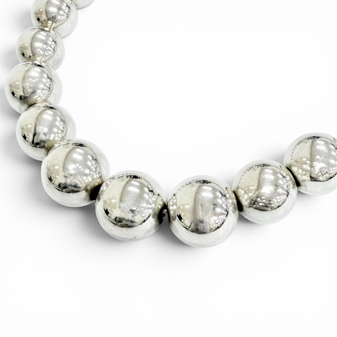 Great TIFFANY&Co. Necklace Hardware Graduated Ball Necklace Silver 925
