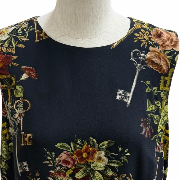 Pristine DOLCE&GABBANA one piece Floral print sleeveless top Viscose 42 F6NA7T