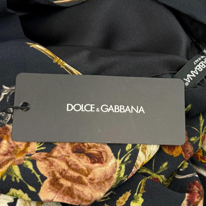 Pristine DOLCE&GABBANA one piece Floral print sleeveless top Viscose 42 F6NA7T