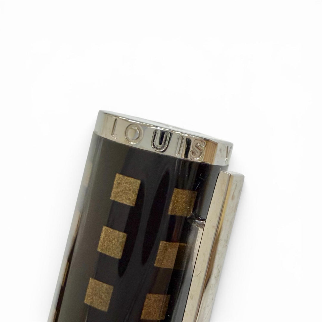 Excellent LOUIS VUITTON Ballpoint pen Jet rack Damier Twist Dark brown