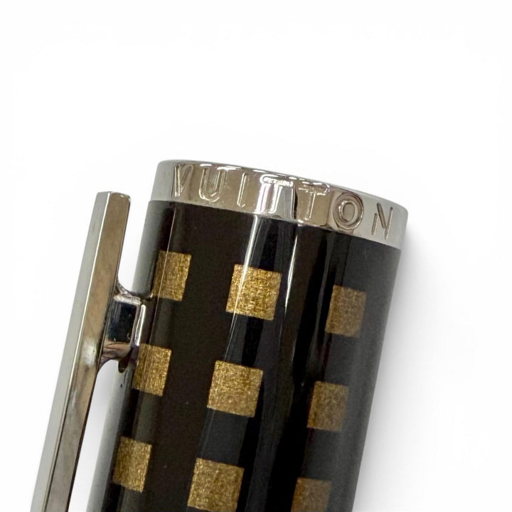 Excellent LOUIS VUITTON Ballpoint pen Jet rack Damier Twist Dark brown