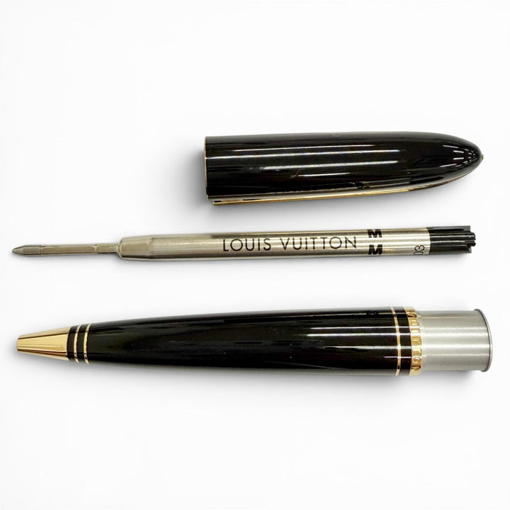Excellent LOUIS VUITTON Ballpoint pen Dog Double Lacquer Twist type black mens