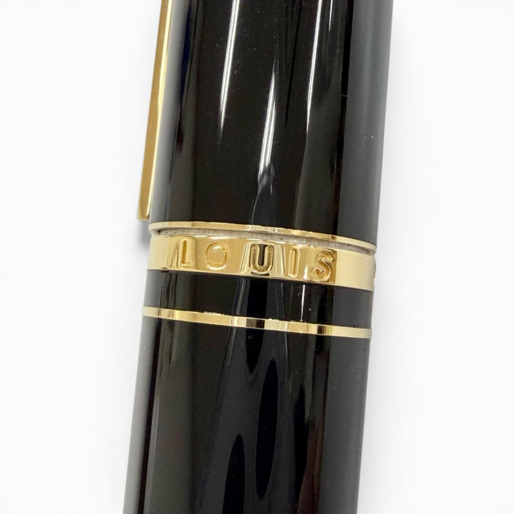 Excellent LOUIS VUITTON Ballpoint pen Dog Double Lacquer Twist type black mens