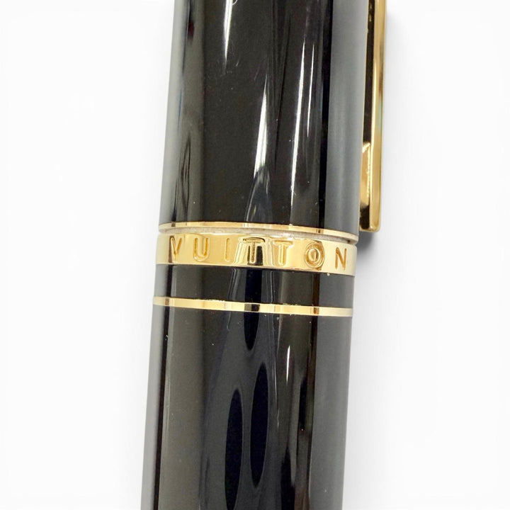 Excellent LOUIS VUITTON Ballpoint pen Dog Double Lacquer Twist type black mens