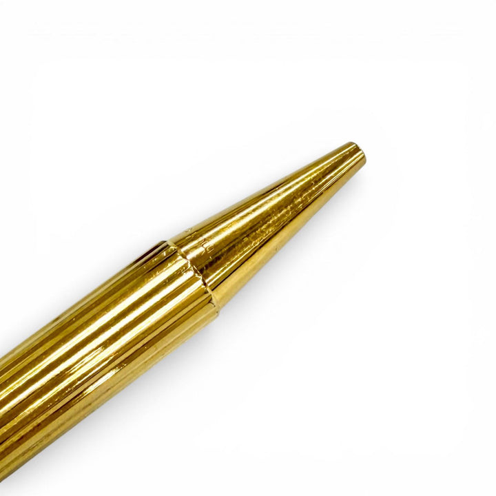 Great Cartier Ballpoint pen Trinity Stripe Pattern Twist Type gold mens