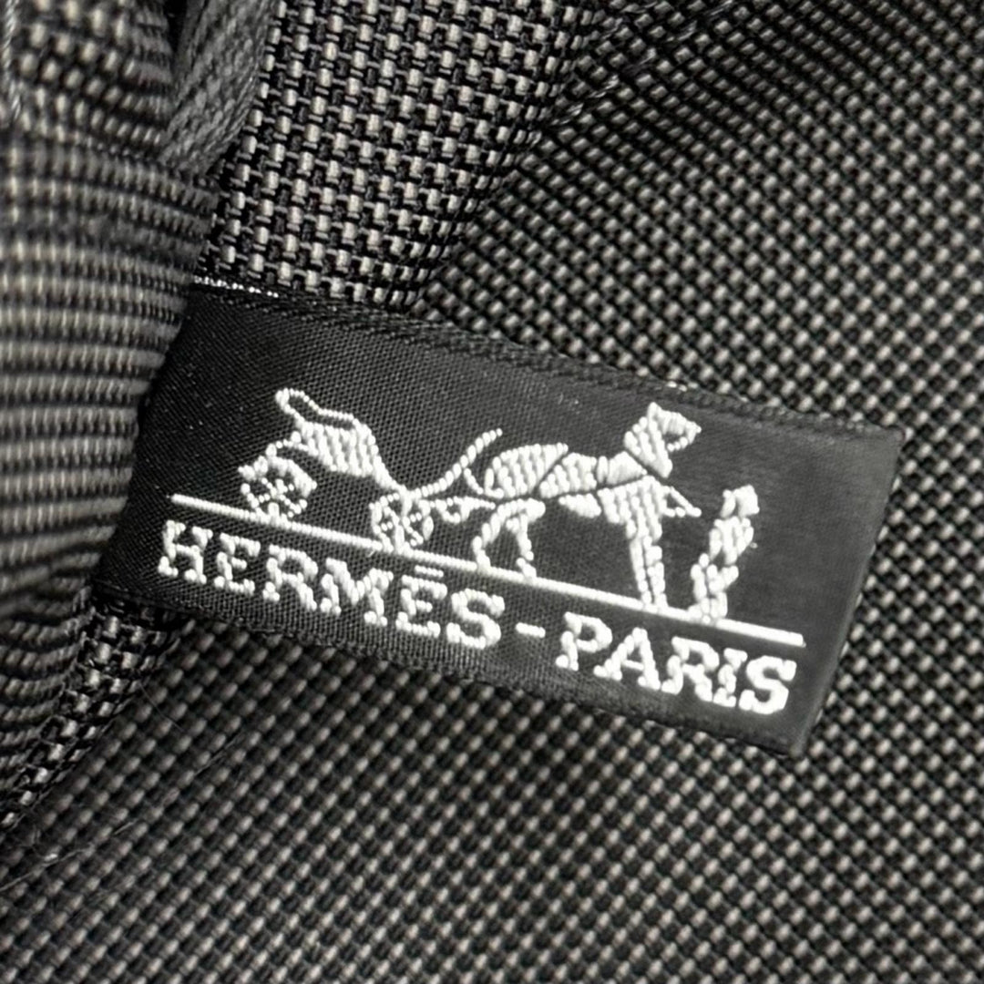 Great HERMES Tote Bag Her LineMM Serie button gray polyamide Women