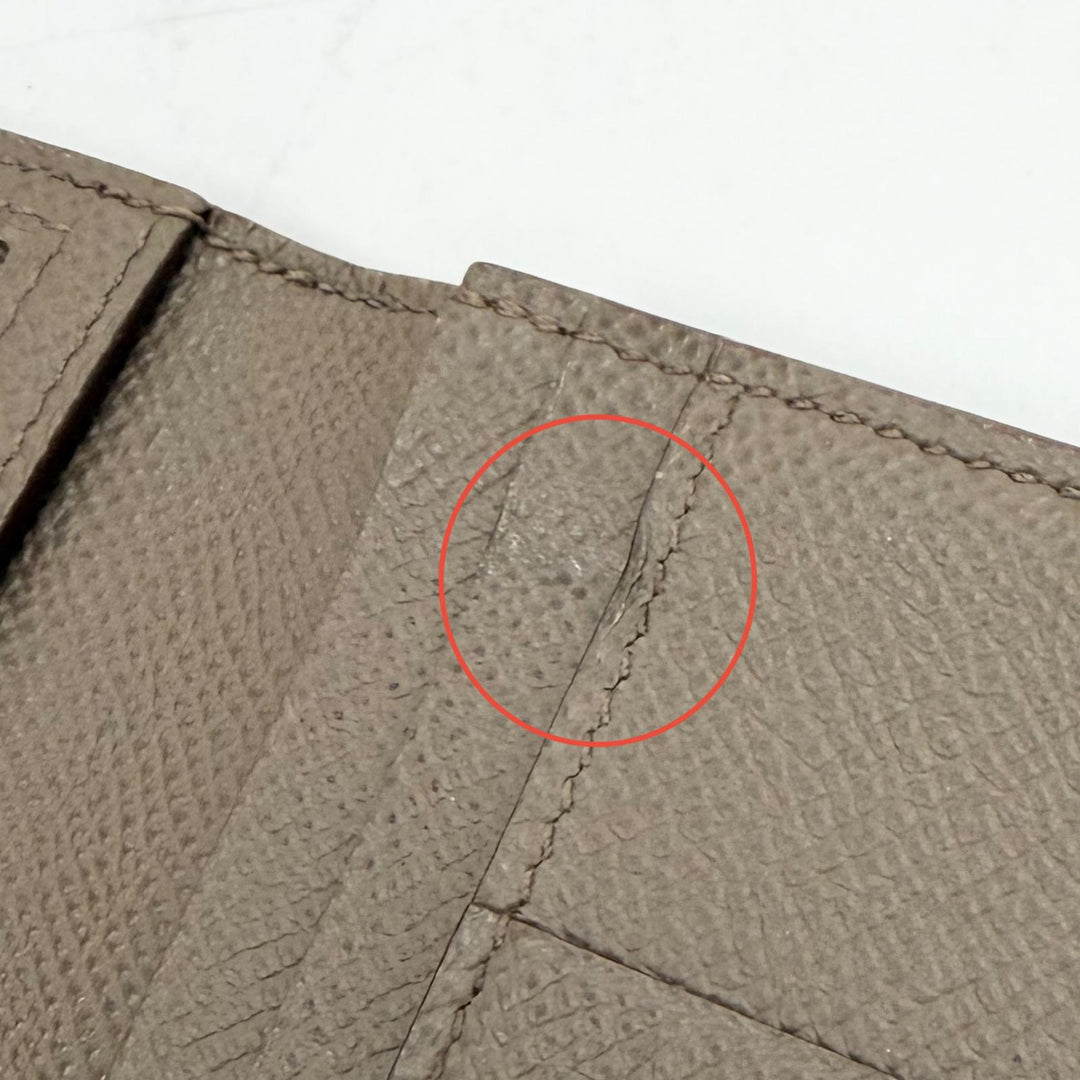 Very Good HERMES Purse Beansufla Long wallet Epsom Leather mens
