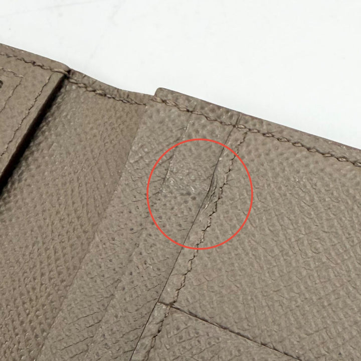 Very Good HERMES Purse Beansufla Long wallet Epsom Leather mens