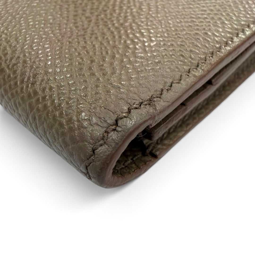 Very Good HERMES Purse Beansufla Long wallet Epsom Leather mens