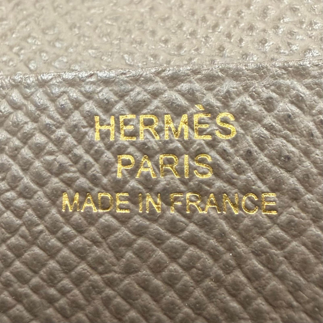 Very Good HERMES Purse Beansufla Long wallet Epsom Leather mens
