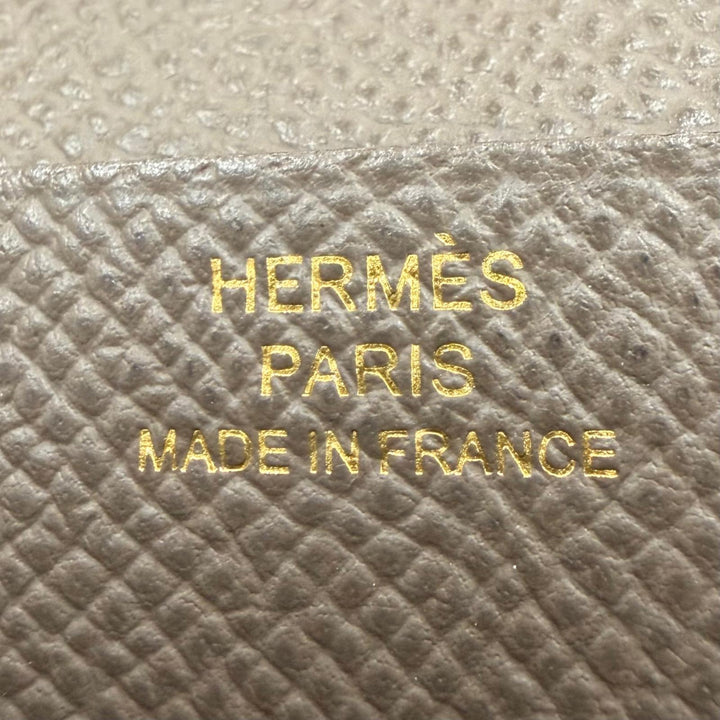 Very Good HERMES Purse Beansufla Long wallet Epsom Leather mens
