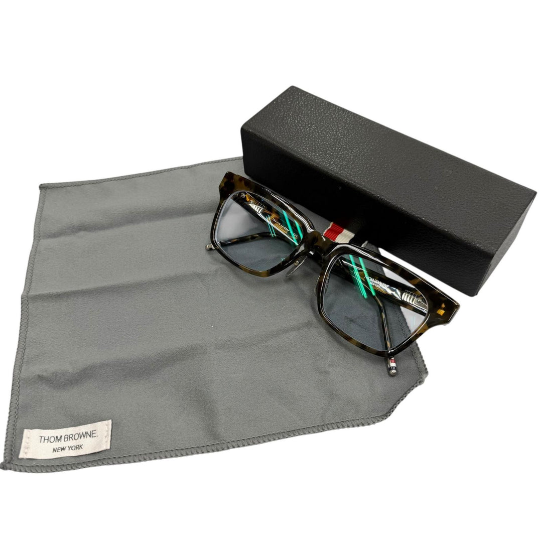 Great THOM BROWNE Glasses Marble Wellington Clear brown mens TBX418