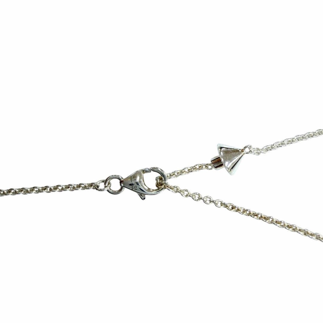 Great GUCCI Necklace Double G Necklace Silver AG925 Women