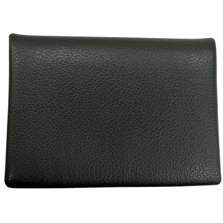 Great HERMES Coin case Calvi duo Serie Metal Evercolor Leather Women