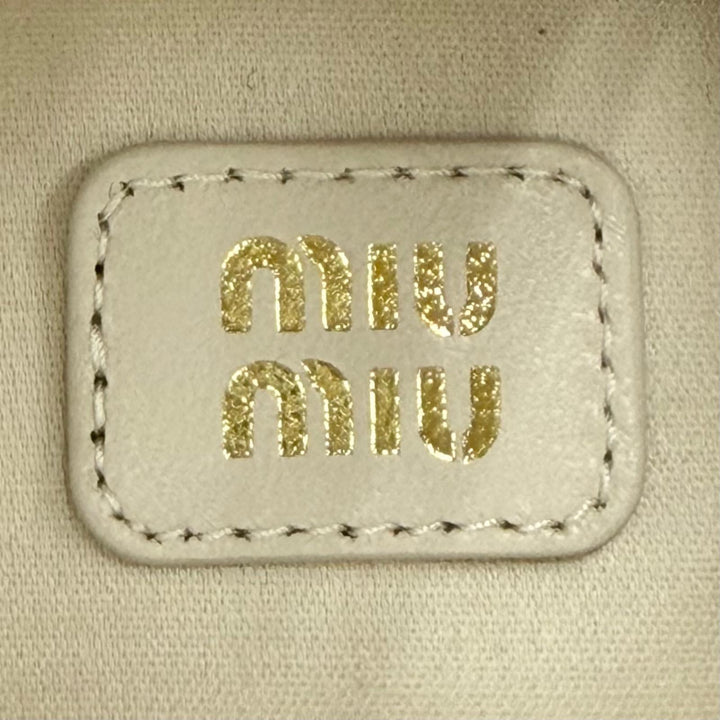 Excellent MIUMIU Bag charm beige Sheep leather Women 5TL527
