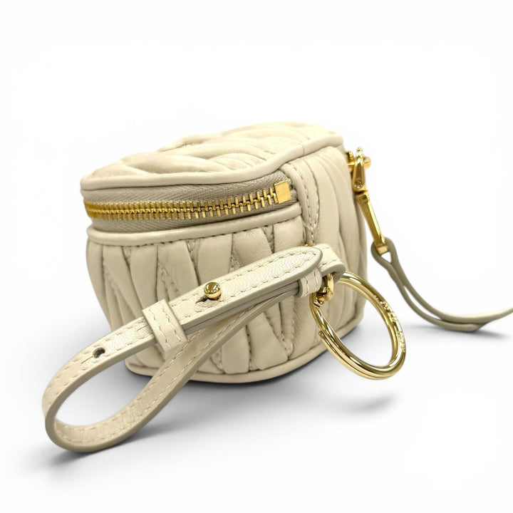 Excellent MIUMIU Bag charm beige Sheep leather Women 5TL527