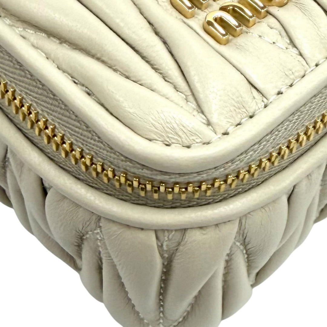 Excellent MIUMIU Bag charm beige Sheep leather Women 5TL527