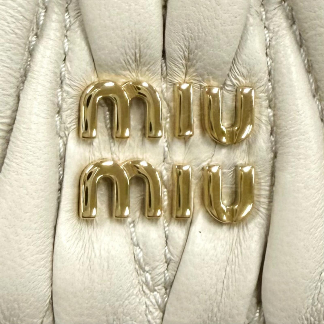 Excellent MIUMIU Bag charm beige Sheep leather Women 5TL527