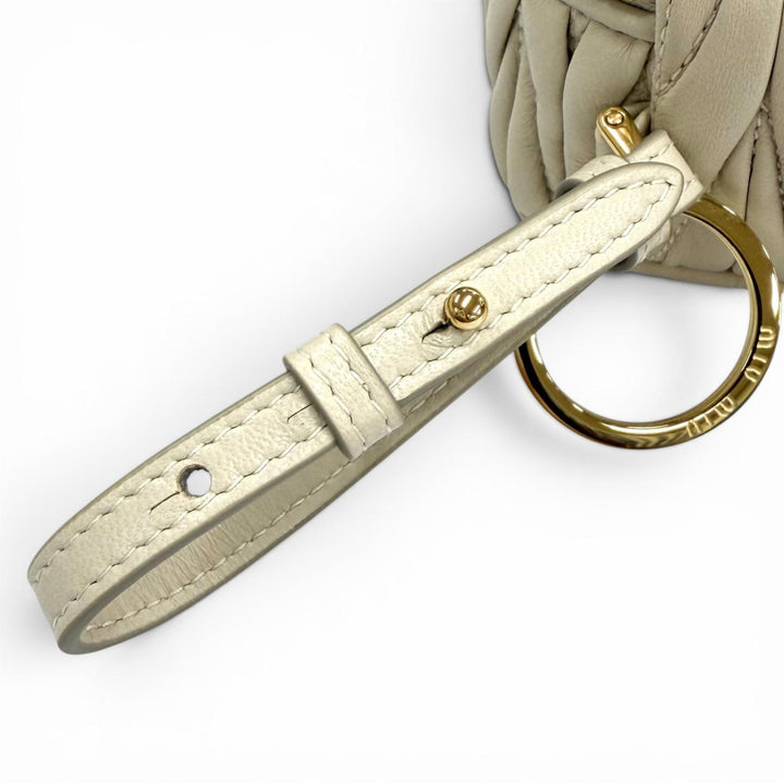Excellent MIUMIU Bag charm beige Sheep leather Women 5TL527