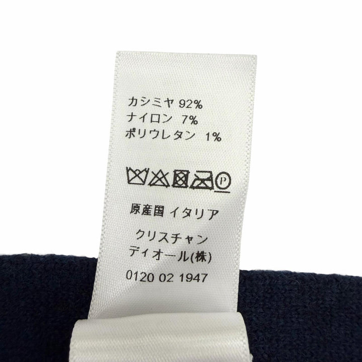 Excellent Christian Dior J'Adior scarf Logo design Navy cashmere 84JAD306I092
