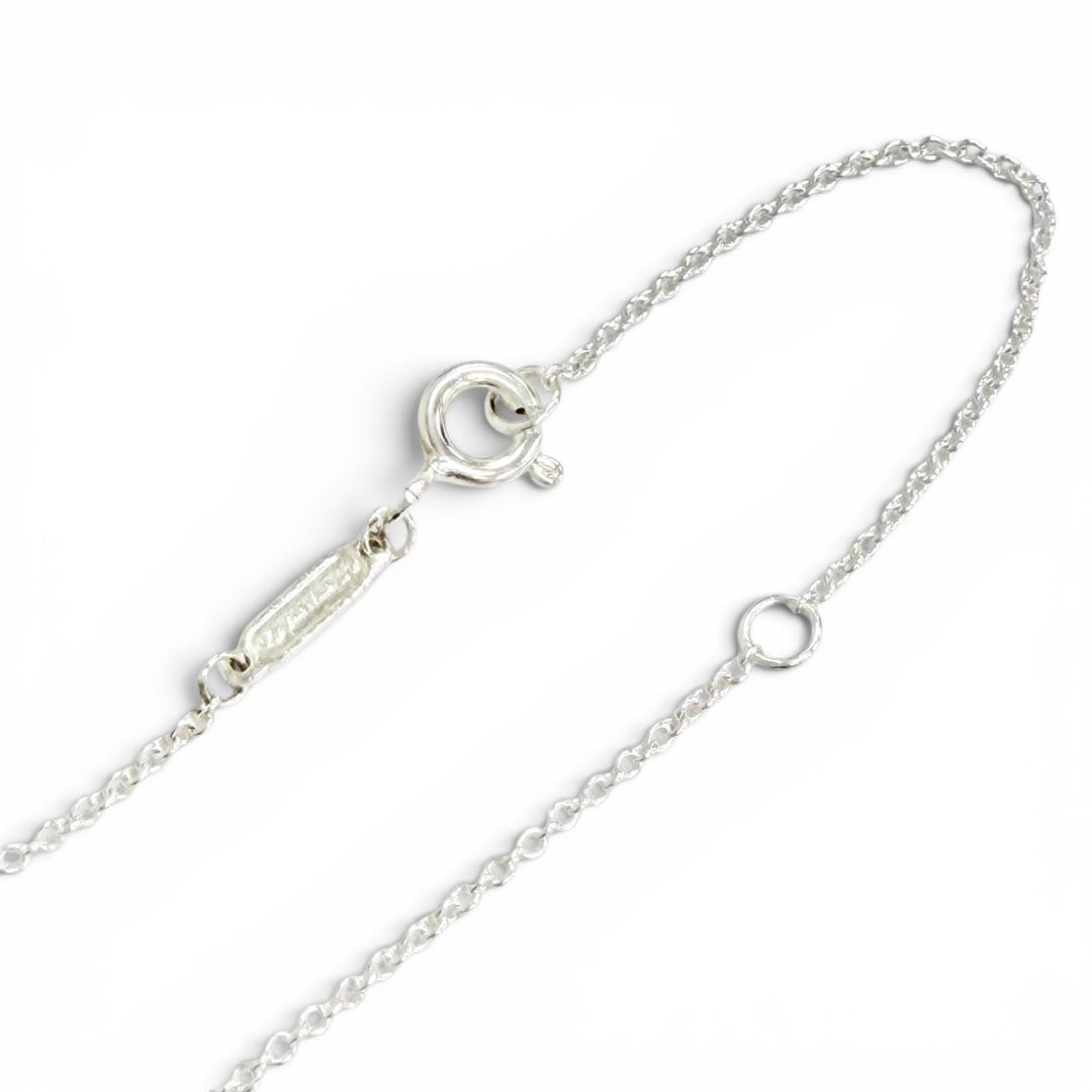 Excellent TIFFANY&Co. Necklace Mini Double Heart Tag Pendant Silver AG925 Women
