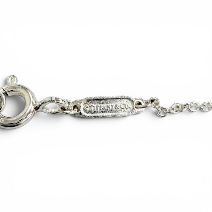 Excellent TIFFANY&Co. Necklace Mini Double Heart Tag Pendant Silver AG925 Women