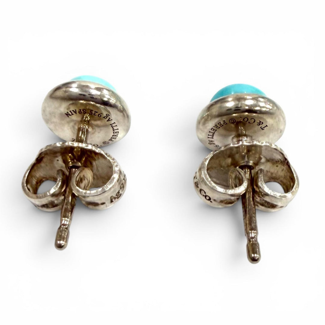 Great TIFFANY&Co. Pierce Cabochon by the Yard Pierce blue AG925 Women