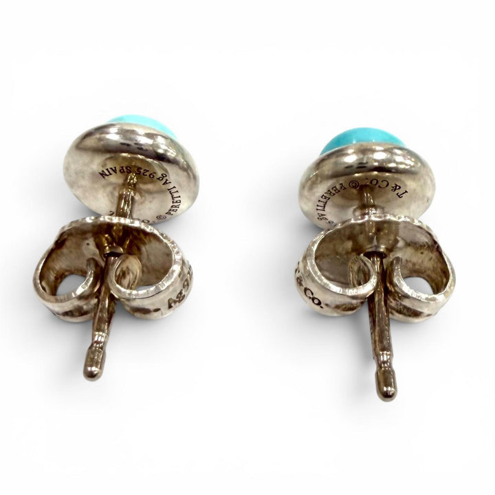 Great TIFFANY&Co. Pierce Cabochon by the Yard Pierce blue AG925 Women