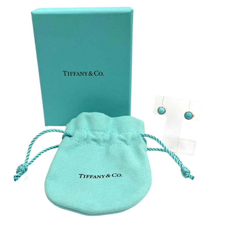 Great TIFFANY&Co. Pierce Cabochon by the Yard Pierce blue AG925 Women