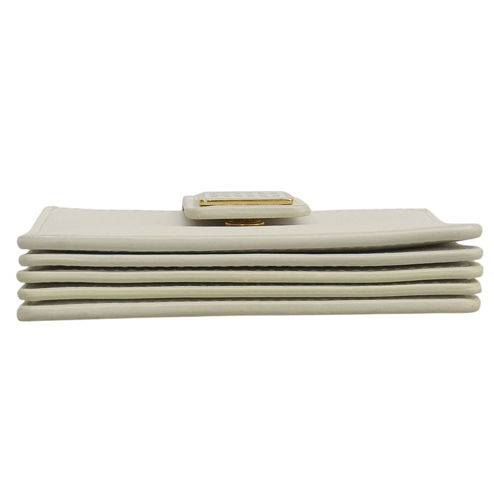 Great MIUMIU Card Case name card holder Ivory leather Women 5MC280