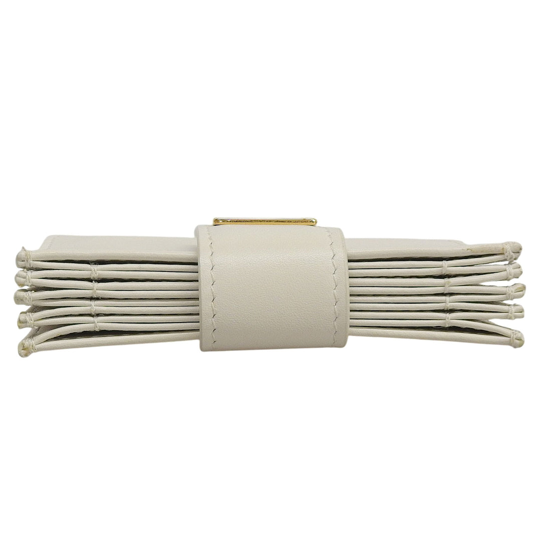 Great MIUMIU Card Case name card holder Ivory leather Women 5MC280