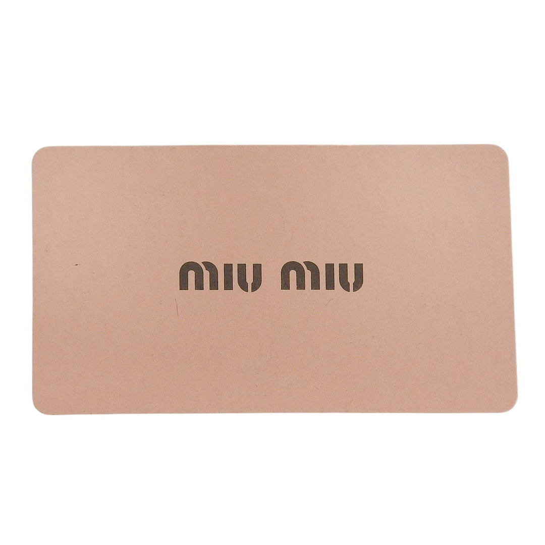 Great MIUMIU Card Case name card holder Ivory leather Women 5MC280