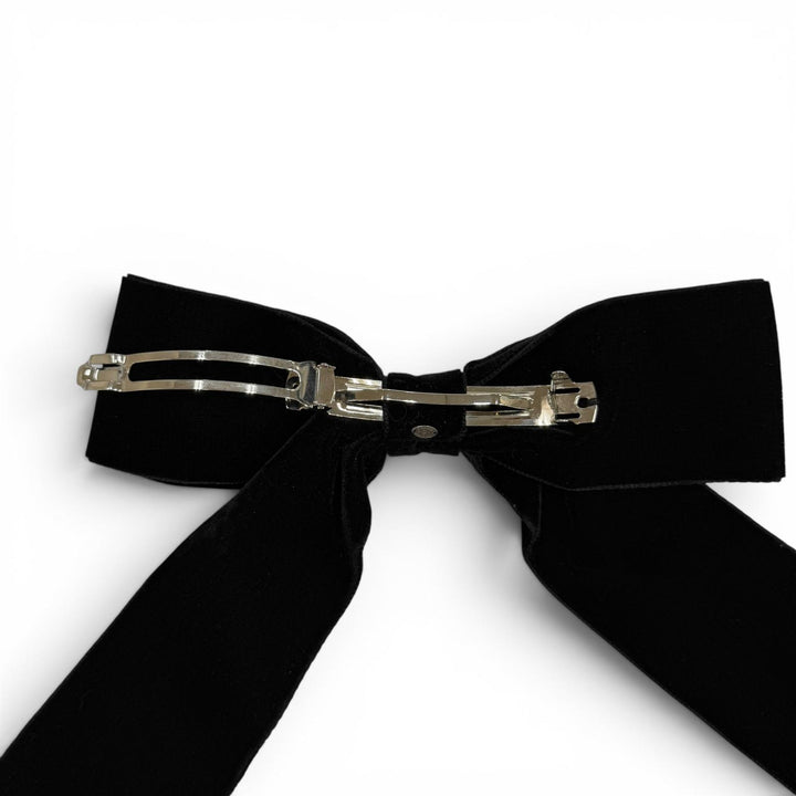 Excellent CHANEL Valletta COCO Mark Ribbon Velor black polyamide Women 24V