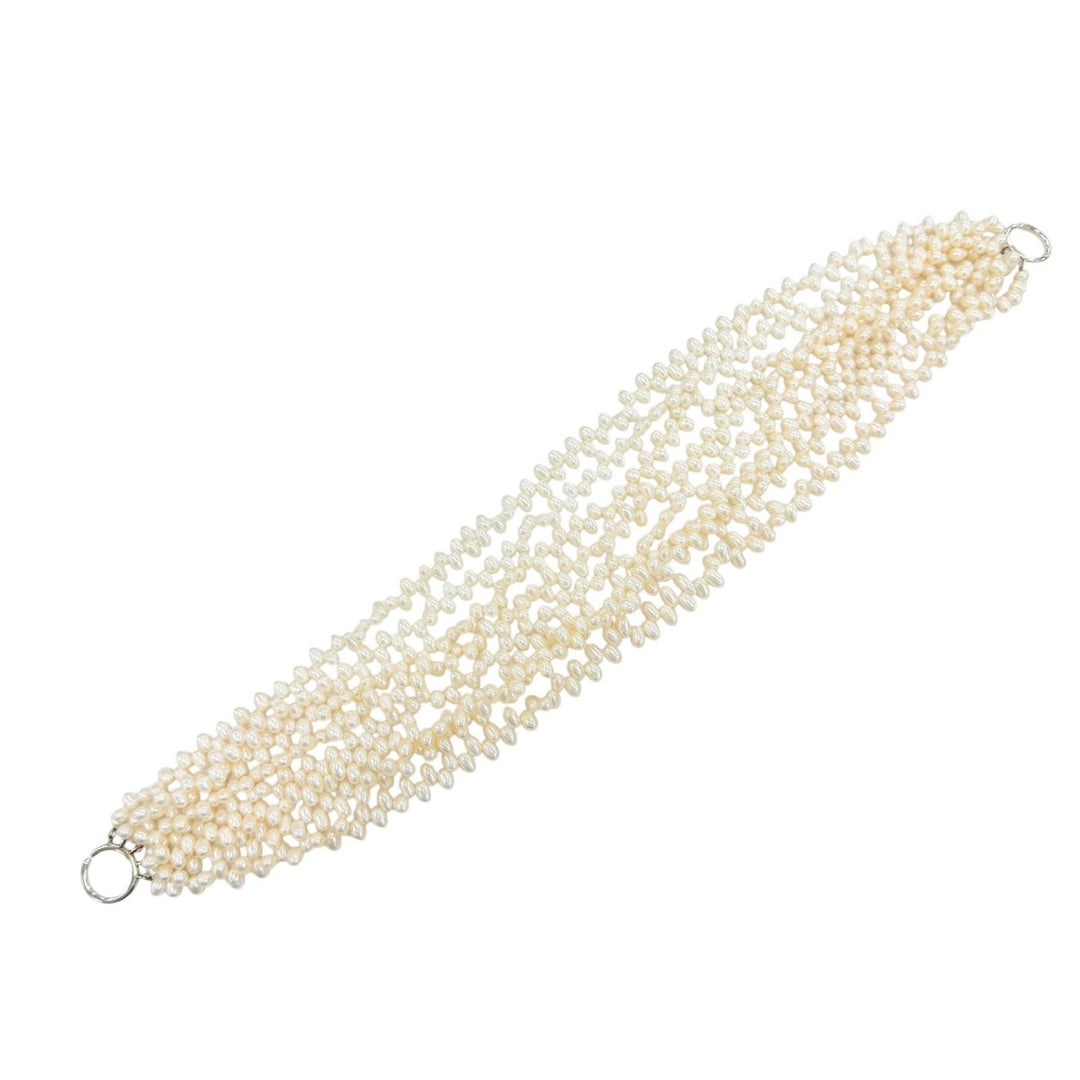 Great TIFFANY&Co. Necklace Torsade Pearl Necklace White system Freshwater pearl