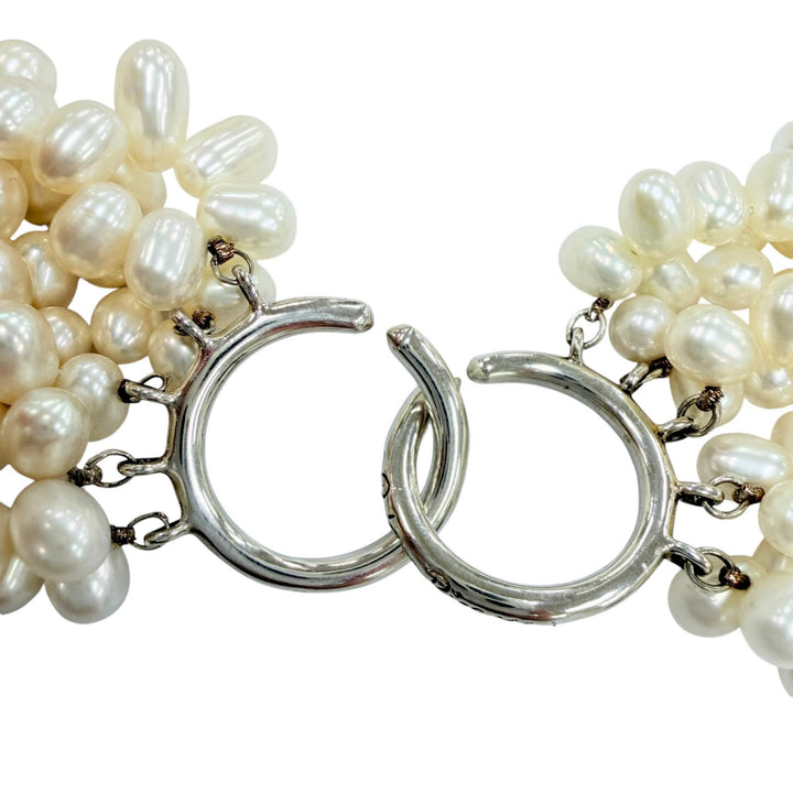 Great TIFFANY&Co. Necklace Torsade Pearl Necklace White system Freshwater pearl