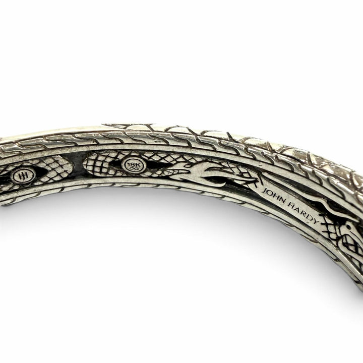 Excellent JOHN HARDY Bangle Diamond Dragon Silver 925 Women