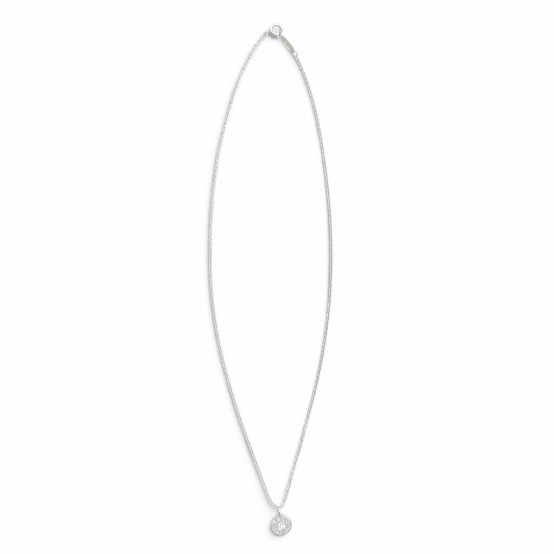 Great TIFFANY&Co. Necklace 1837 Circle Necklace with 1 Diamond, 750 (WG)