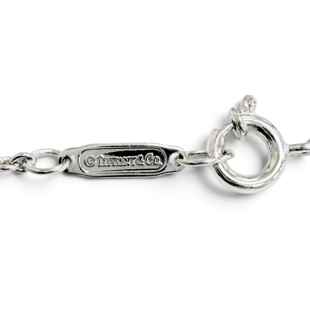 Great TIFFANY&Co. Necklace 1837 Circle Necklace with 1 Diamond, 750 (WG)