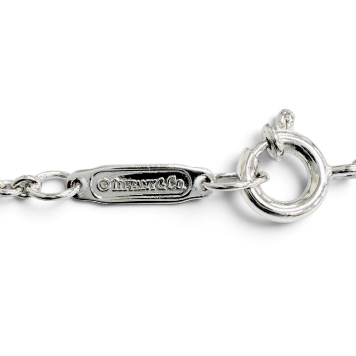 Great TIFFANY&Co. Necklace 1837 Circle Necklace with 1 Diamond, 750 (WG)